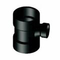 Lesso America Lesso Reducing Sanitary Pipe Tee, 3 x 3 x 1-1/2 in, Hub, ABS, Black LN401-337